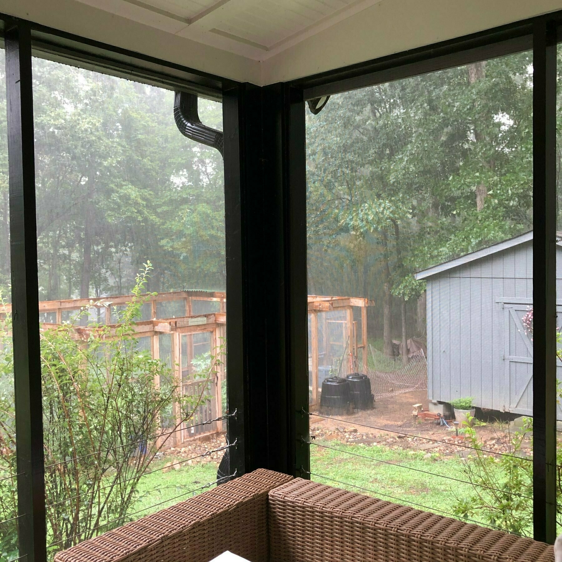 Rain storm from back porch